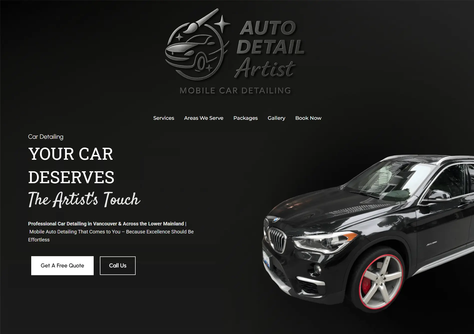 website design, tekando,auto detailing website, uiux