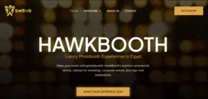 Hawkbooth a website for luxury photobooth Experiences in Egypt